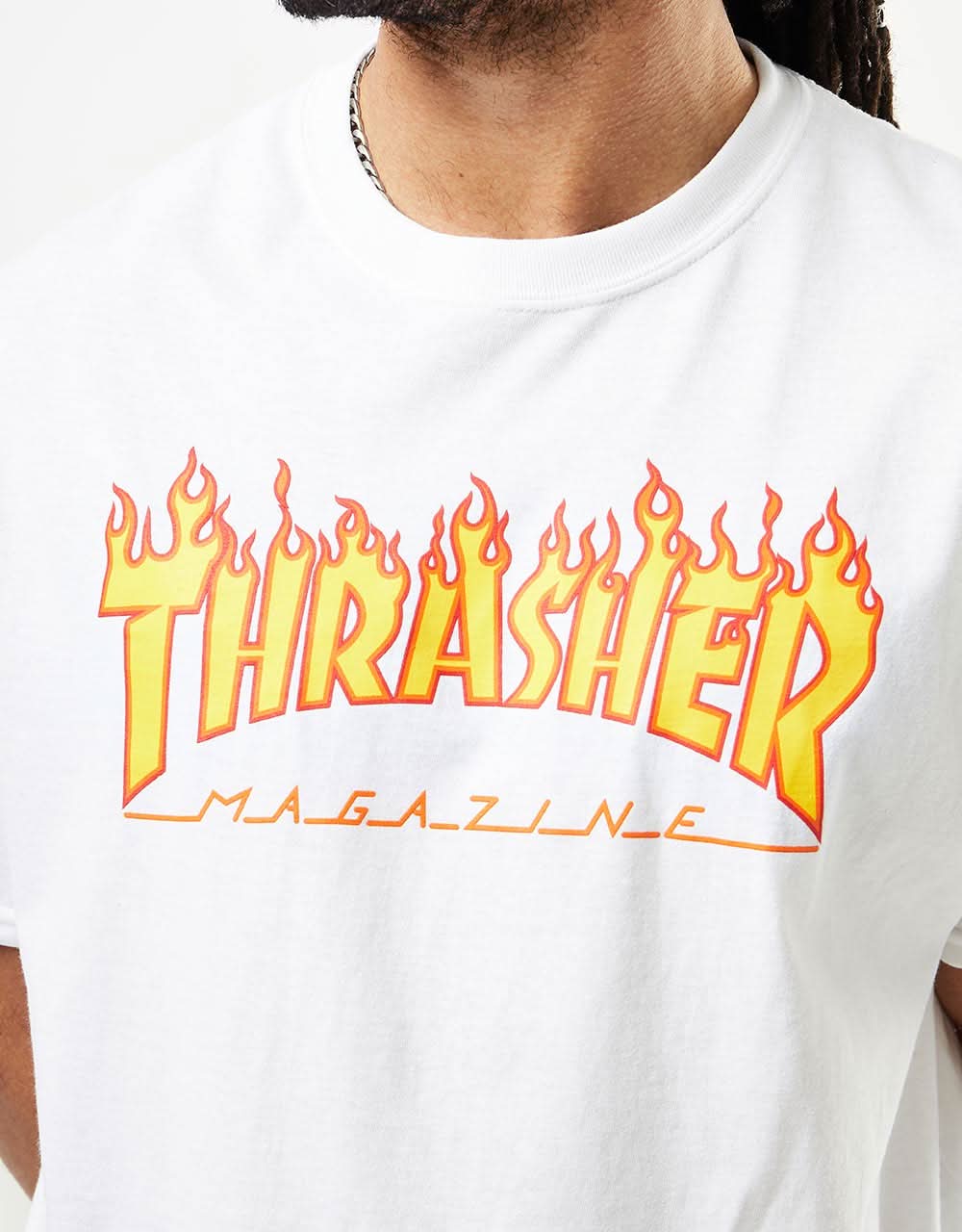 Playera "Flame Logo White T-Shirt"
