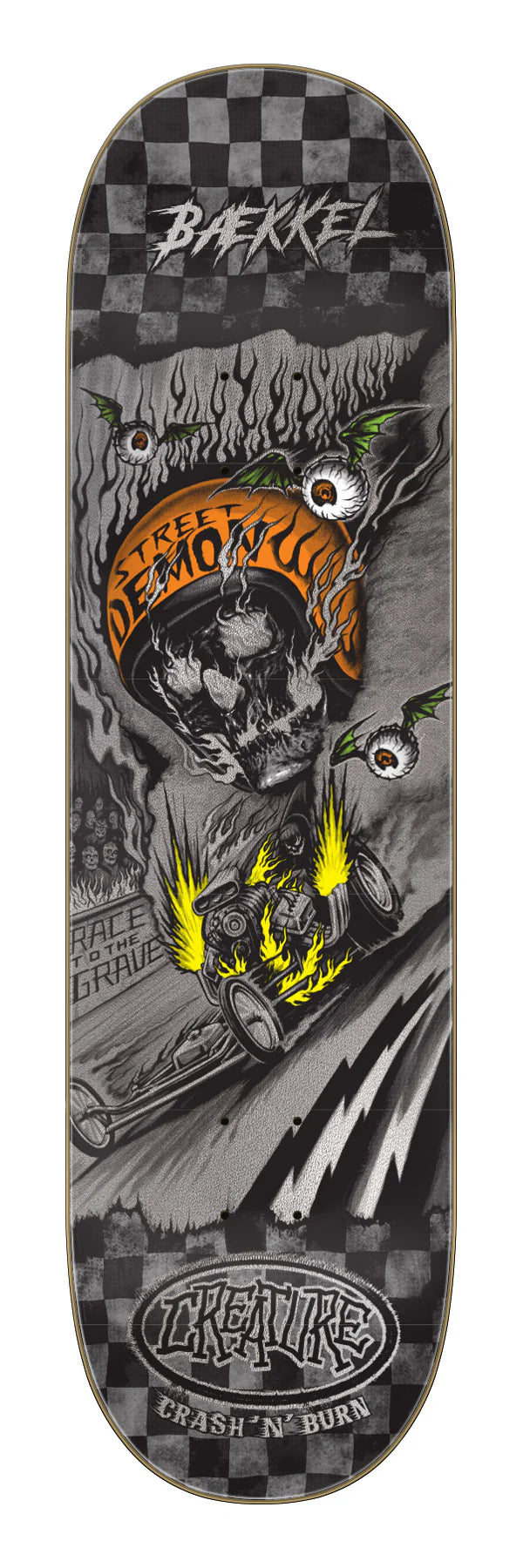 Tabla "Baekkel Crash And Burn Pro 8.6in x 32.11in Creature Decks"