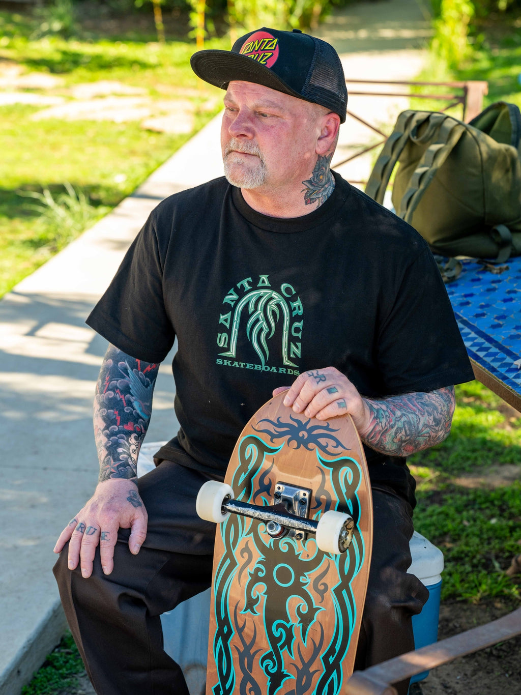 tabla Dressen Tribal Reissue Santa Cruz Skateboard 9.9in