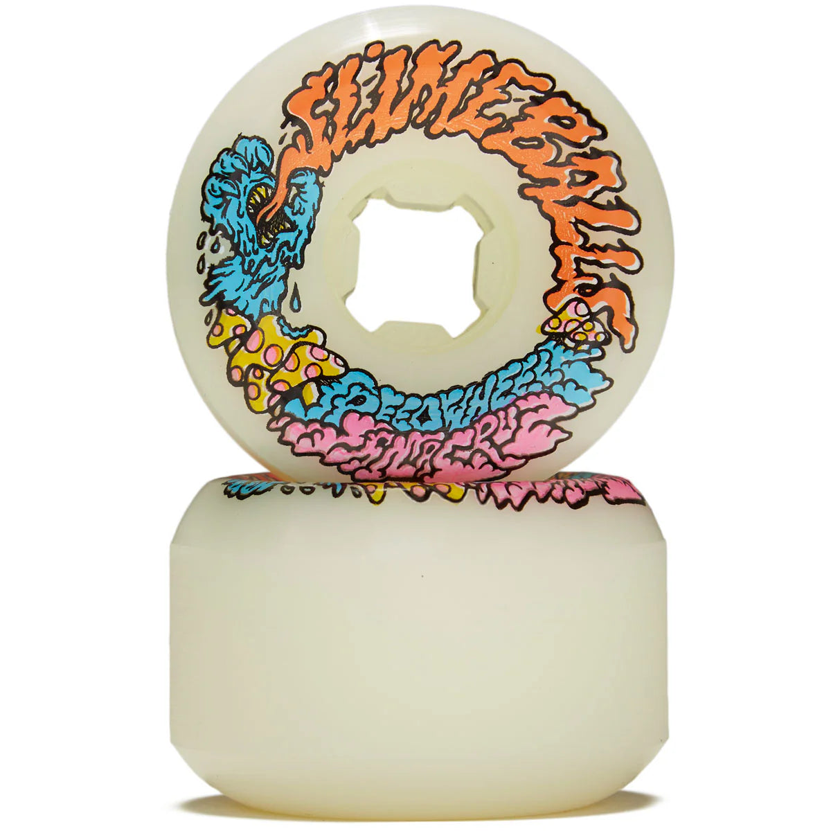 LLantas "56mm Vomit Mini White 97a Slime Balls Wheels"