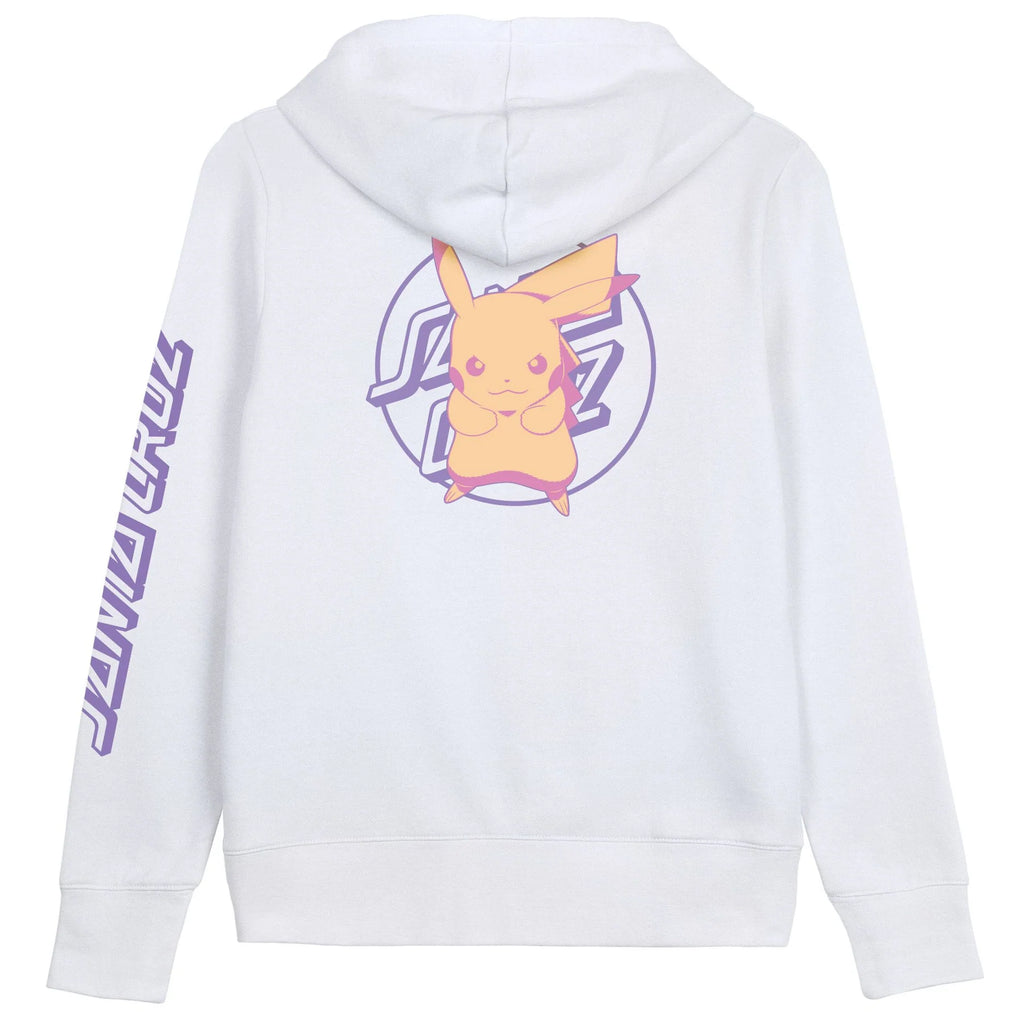Sudadera "Pokémon Pikachu Dot P/O Hooded Regular Sweatshirt White Womens Santa Cruz"