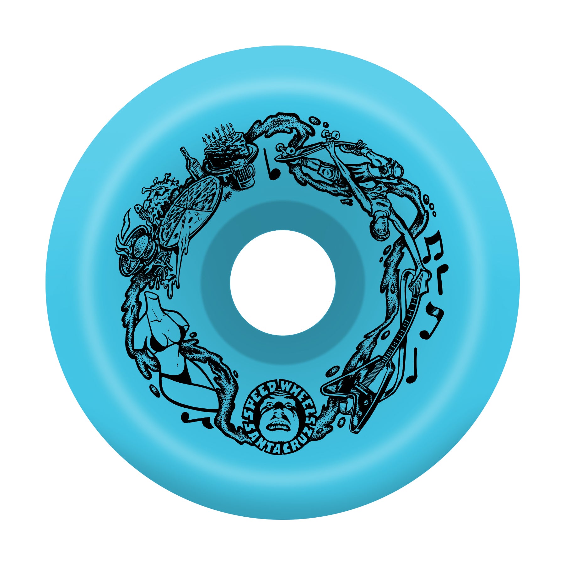 LLantas "60mm Vomits Blue 97a Slime Balls Wheels"