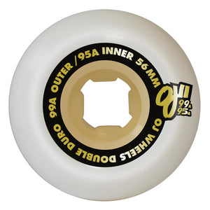 Llantas "56mm Double Duro White Gum Chubbies 99a/95a OJ Wheels"