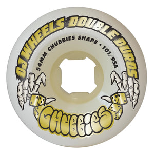 Llantas "54mm Double Duro White Chubbies 101a/95a OJ Wheels"
