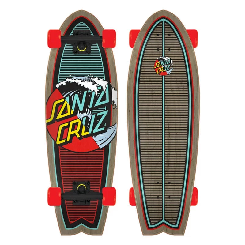 Tabla Completa "Classic Wave Splice 8.8in x 27.7in Shark Cruzer Santa Cruz"