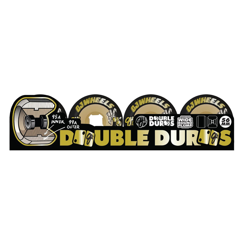 Llantas "56mm Double Duro Black Gum Chubbies 99a/95a OJ Wheels "
