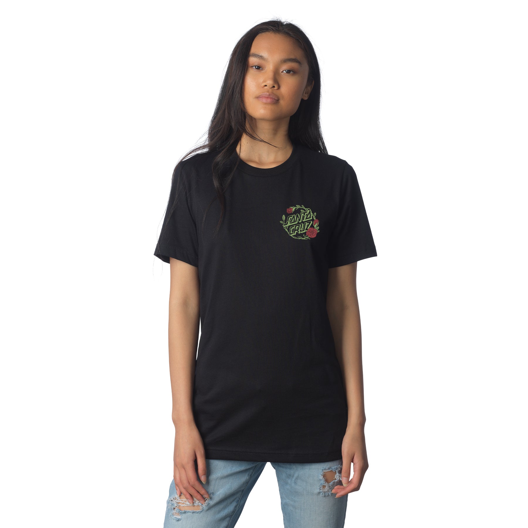 Playera "Pokémon Grass Type 1 S/S Fitted T-Shirt Black Womens Santa Cruz"