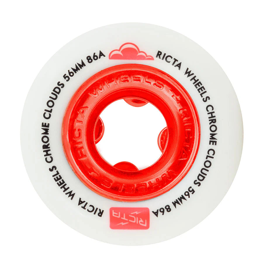 Llantas "56mm Chrome Clouds Red 86a Ricta Wheels"