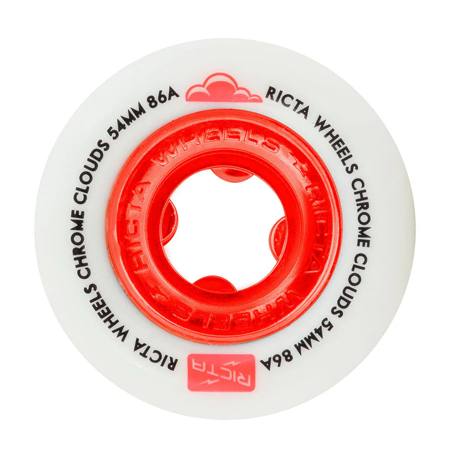 Llantas "54mm Chrome Clouds Red 86a Ricta Wheels"