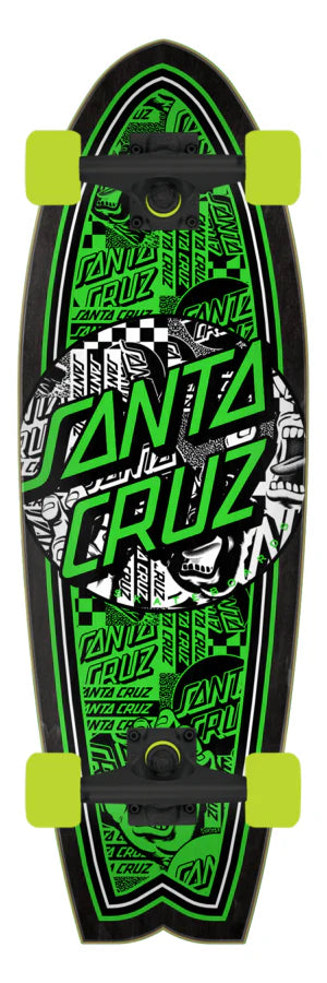Tabla Completa "Flier Collage Dot 8.8in x 27.7in Shark Cruzer Santa Cruz"