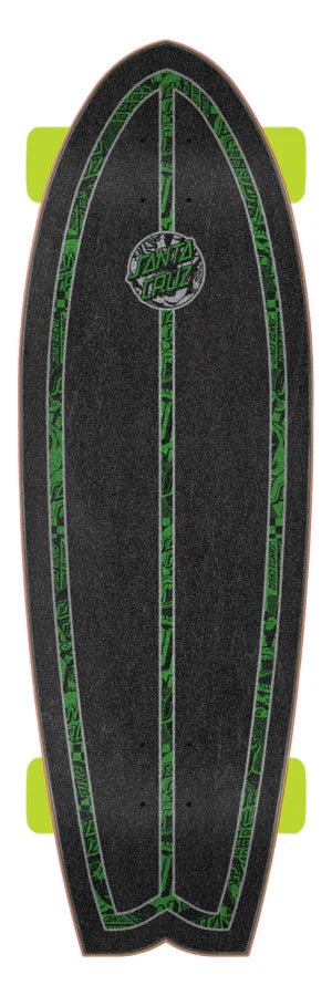 Tabla Completa "Flier Collage Dot 8.8in x 27.7in Shark Cruzer Santa Cruz"