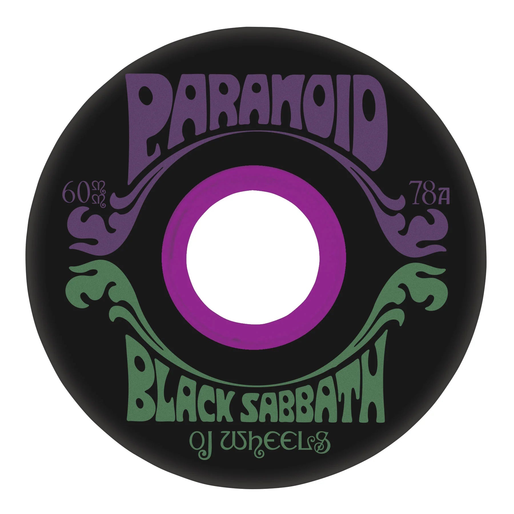 llantas 60mm Black Sabbath Paranoid Super Juice 78a OJ Skateboard Wheels