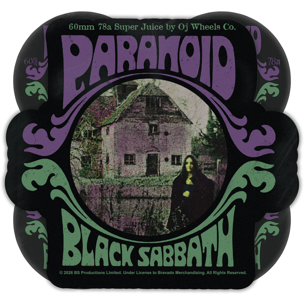 llantas 60mm Black Sabbath Paranoid Super Juice 78a OJ Skateboard Wheels
