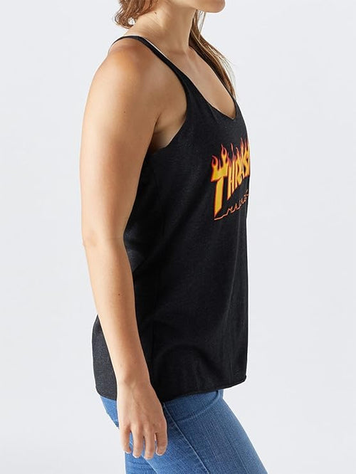 Camiseta "Flame Logo Black Racerback Tank"