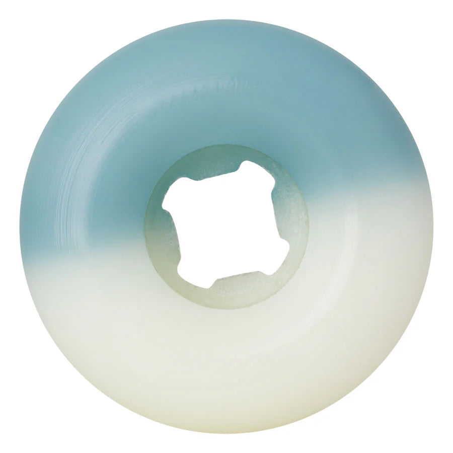 Llantas "54mm Hairballs 50-50 White Teal 95a Slime Balls Wheels"