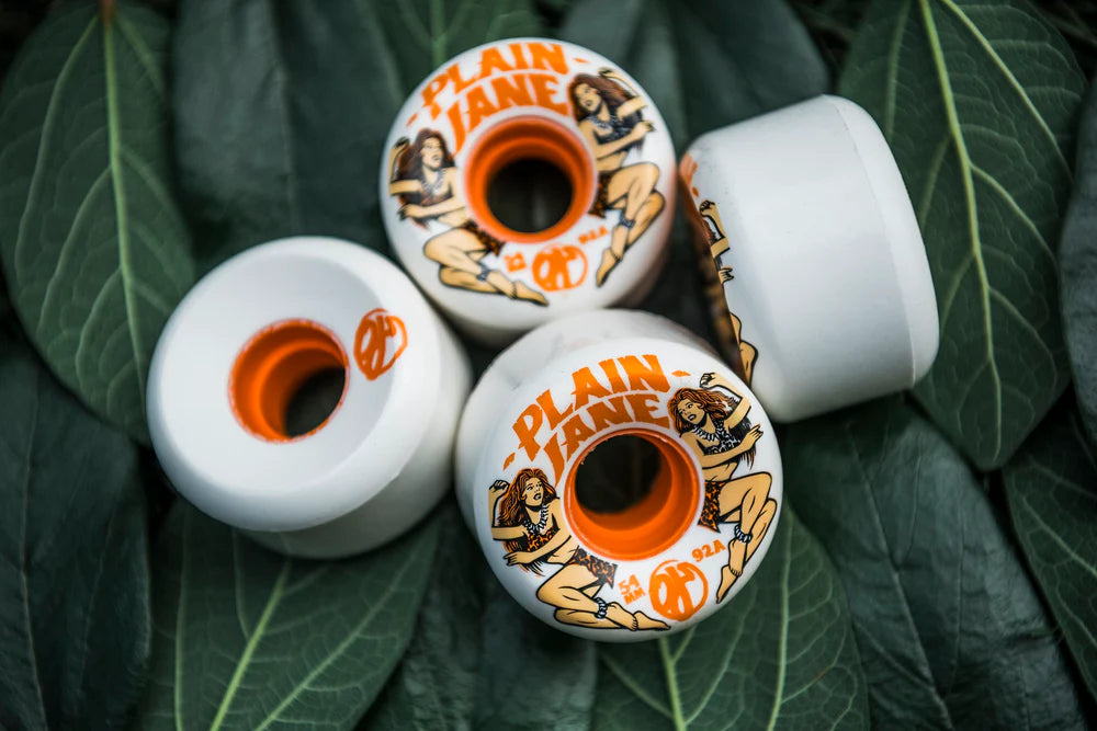 Llantas "54mm Plain Jane Jungle Keyframe White 92a OJ Wheels"