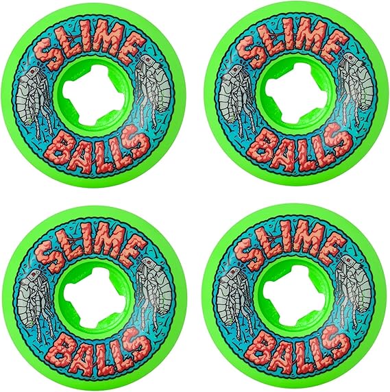 LLantas  "56mm Flea Balls Speed Balls Green 99a Slime Balls Wheels "