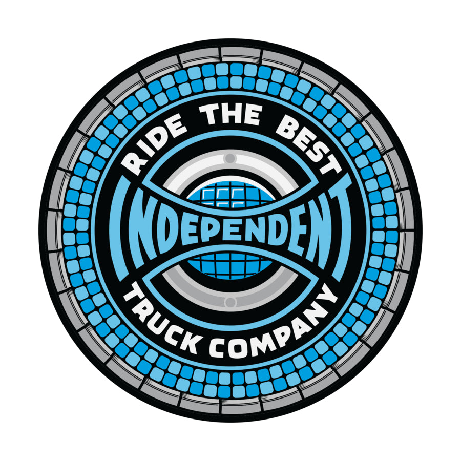 Stickers "Tile Span Clear Mylar Sticker Blue/Black 5 in x 5 in Independent"