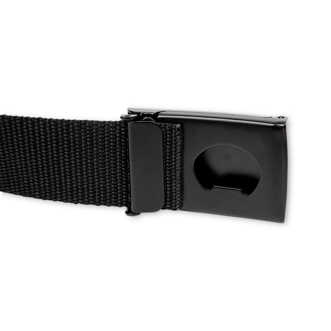 CINTURON "FLAME BELT (W/ BUCKLE BOTTLE OPENER) BLACK BELT"