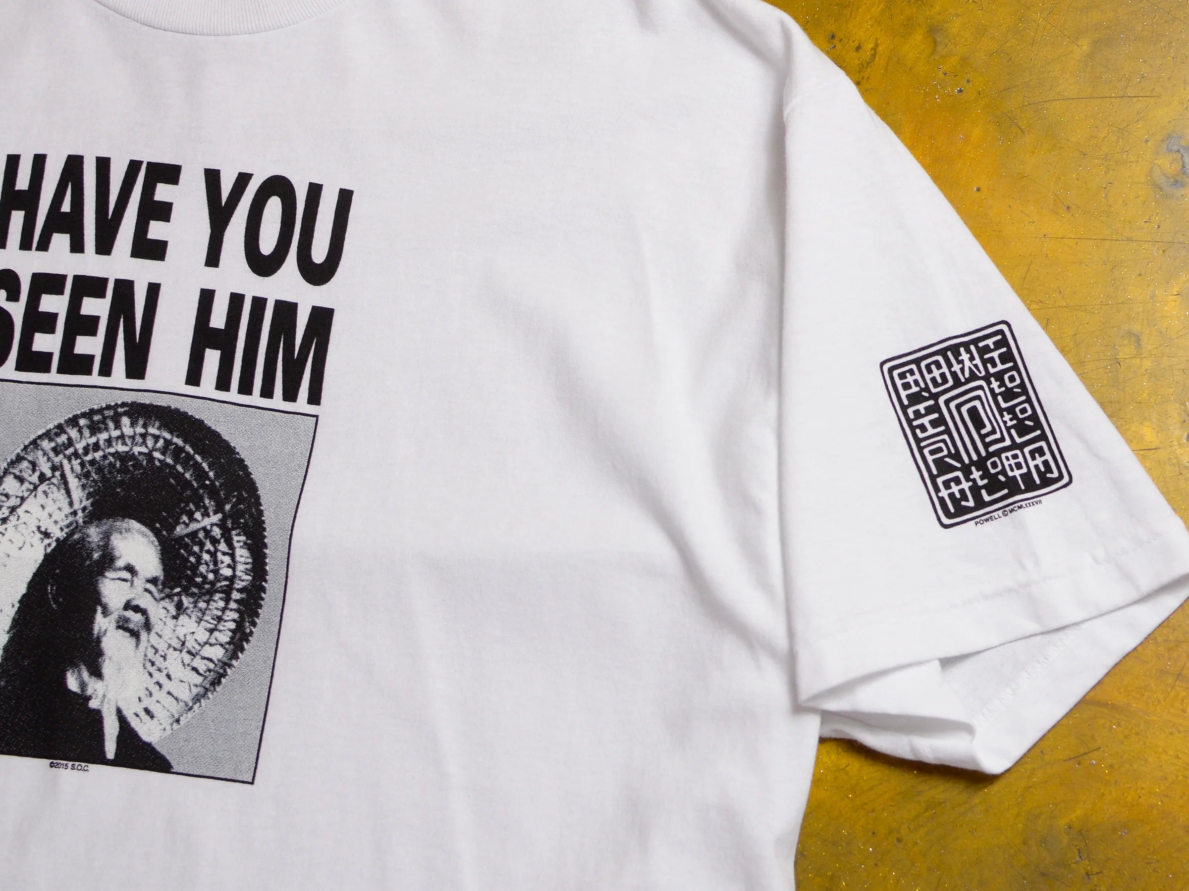 Playera "T-SH P/P Have You Seen Him White"