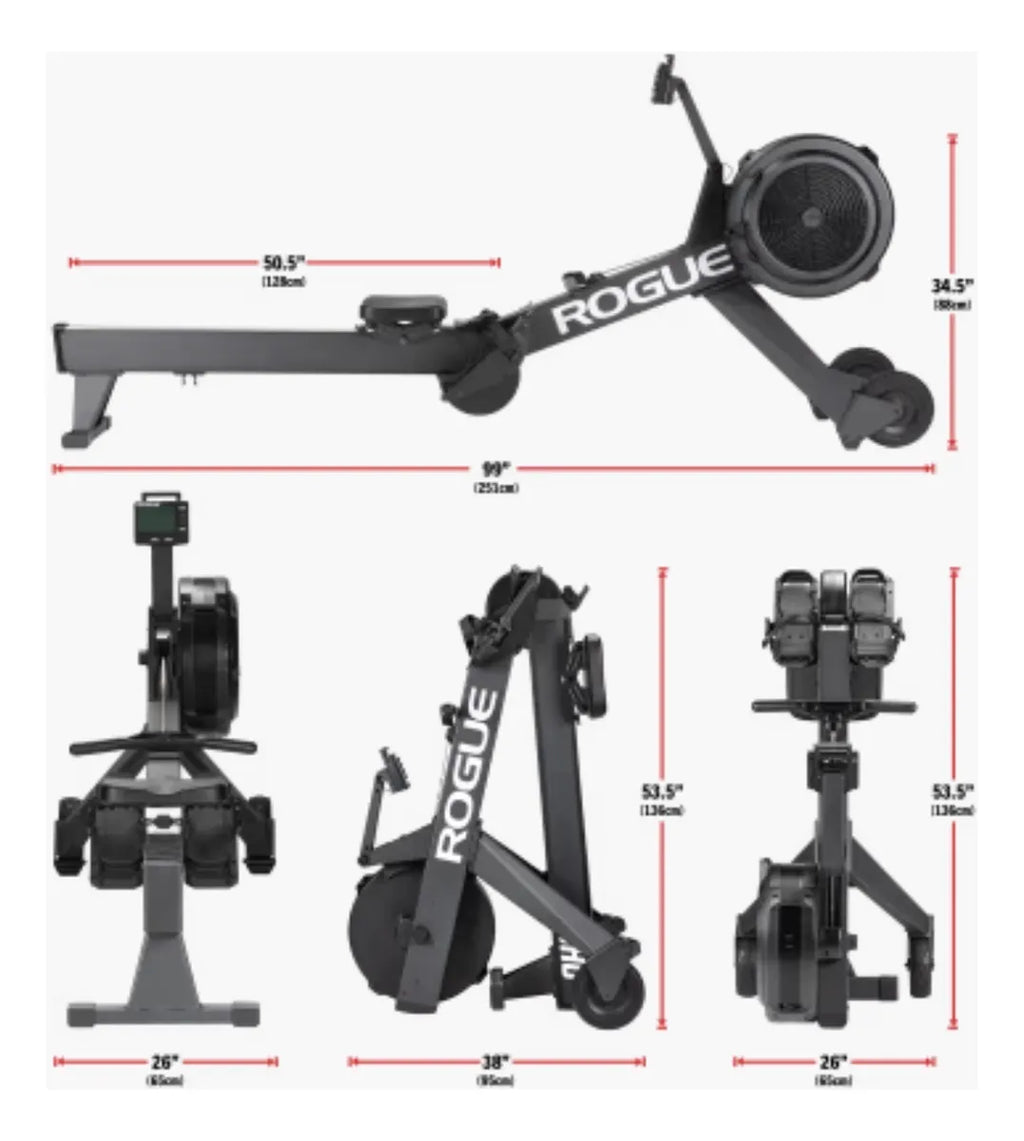 Máquina De Remo Rouge Fitness Echo Rower Compacta