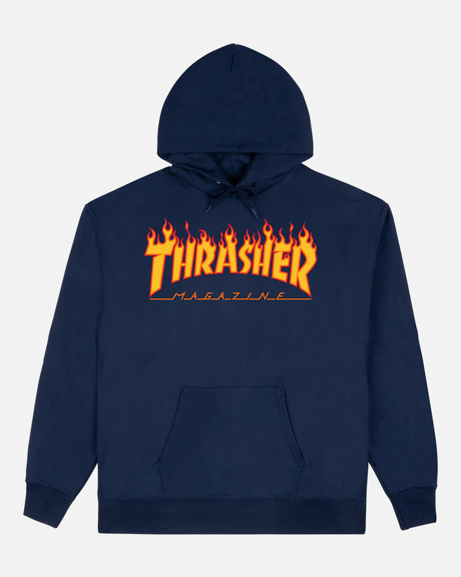 Sudadera "Flame Logo Navy Hoodie"