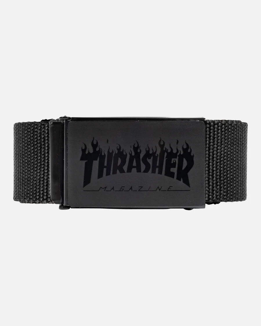 CINTURON "FLAME BELT (W/ BUCKLE BOTTLE OPENER) BLACK BELT"