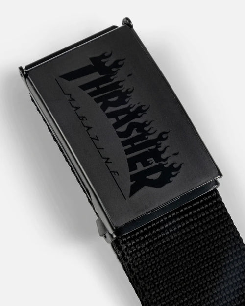 CINTURON "FLAME BELT (W/ BUCKLE BOTTLE OPENER) BLACK BELT"