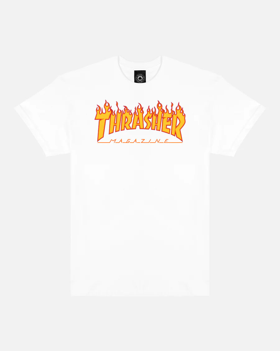 Playera "Flame Logo White T-Shirt"