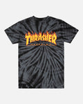 Playera "Flame Logo Tie Dye Black/Grey Girls T-Shirt"