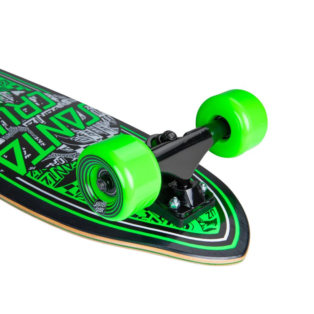 Tabla Completa "Flier Collage Dot 8.8in x 27.7in Shark Cruzer Santa Cruz"