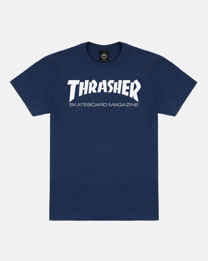 Playera "Skate Mag T-Shirt Navy Blue/White"