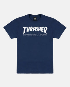 PLAYERA "SKATE MAG T-SHIRT NAVY BLUE/WHITE"