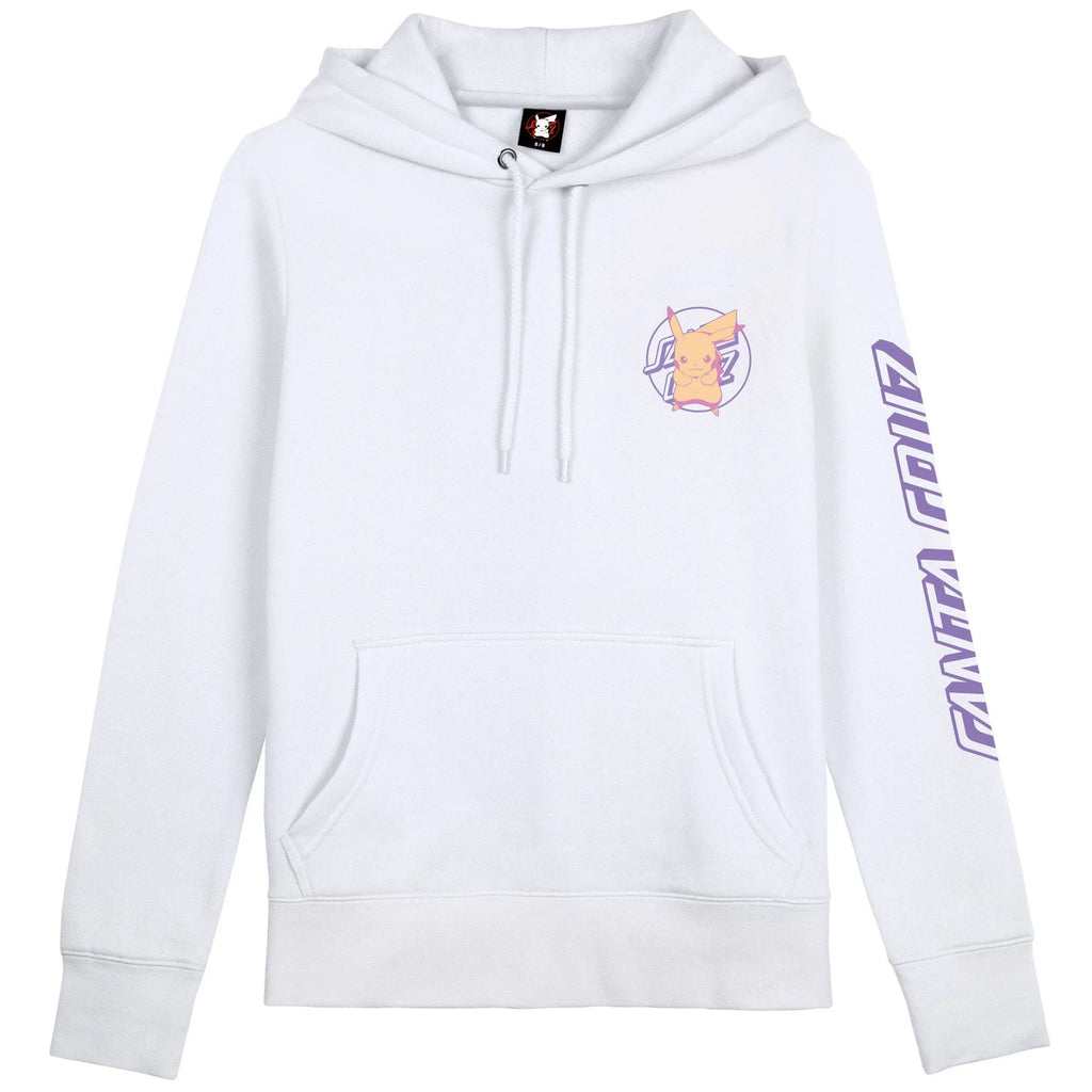 Sudadera "Pokémon Pikachu Dot P/O Hooded Regular Sweatshirt White Womens Santa Cruz"