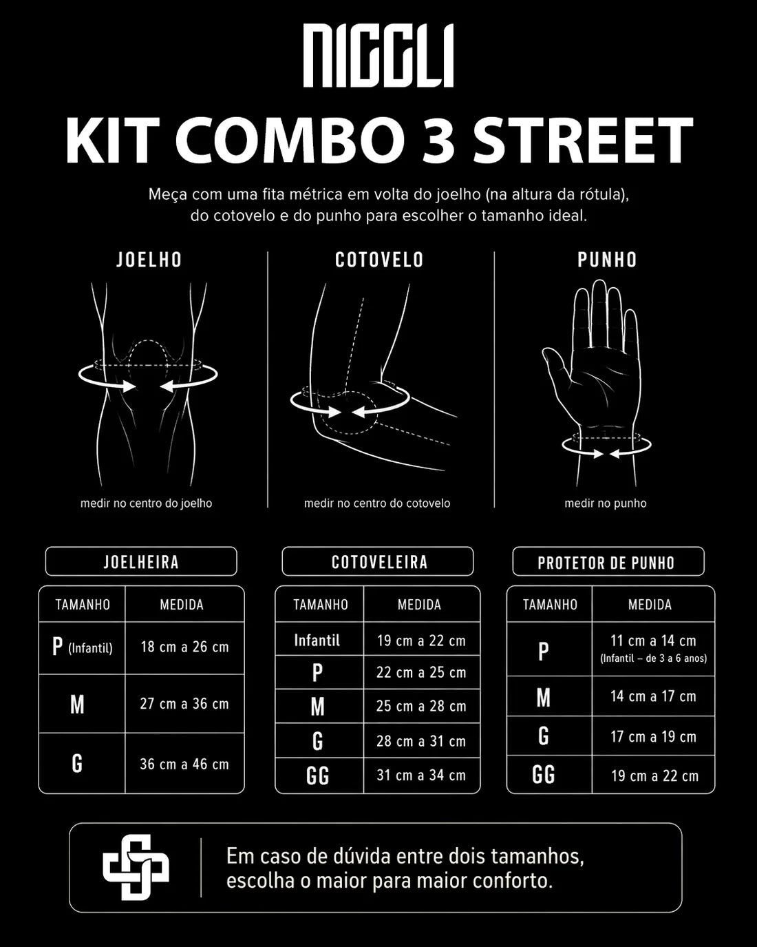 Kit combo 3 Adulto Niggli