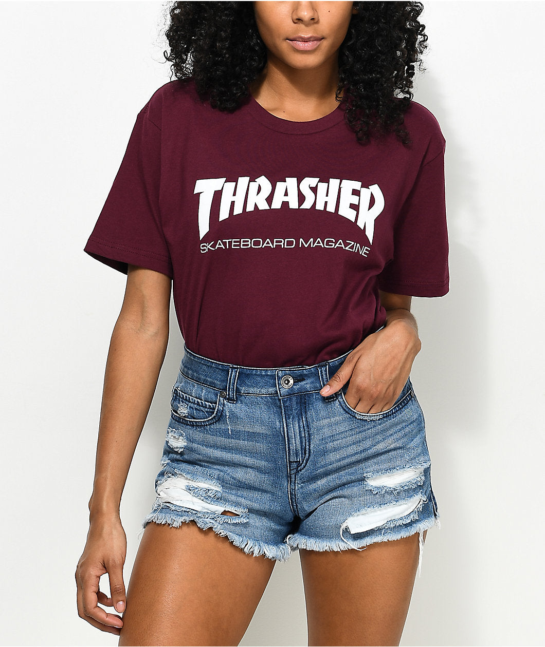 Playera "Skate Mag Maroon Girls T-Shirt"