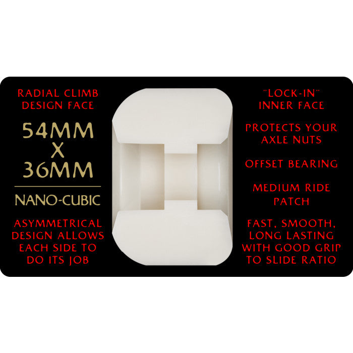 Llantas " DRAGON FORMULA RED 93A NANO CUBIC 54X36MM OFF WHITE 4PK"