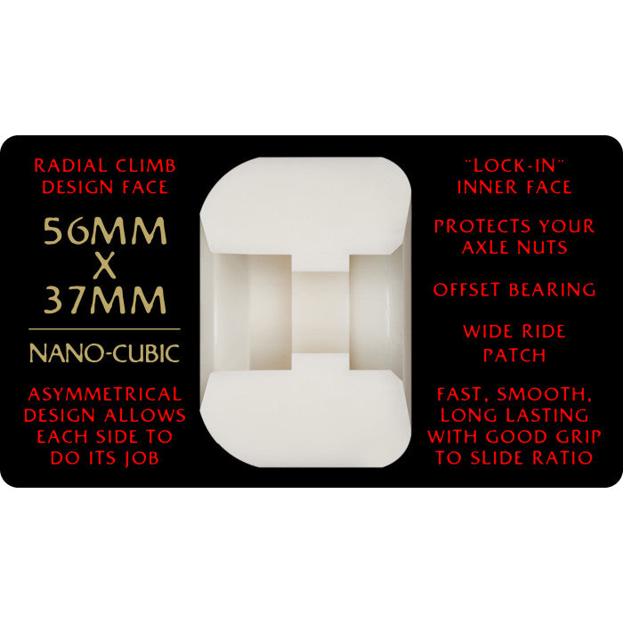 Llantas " PP DRAGON FORMULA RED 93A NANO CUBIC 56X37MM OFF WHITE 4PK"