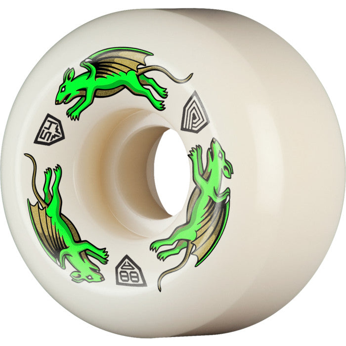 Llantas "DRAGON FORMULA GREEN 88A NANO RAT 54X34MM OFF WHITE 4PK "