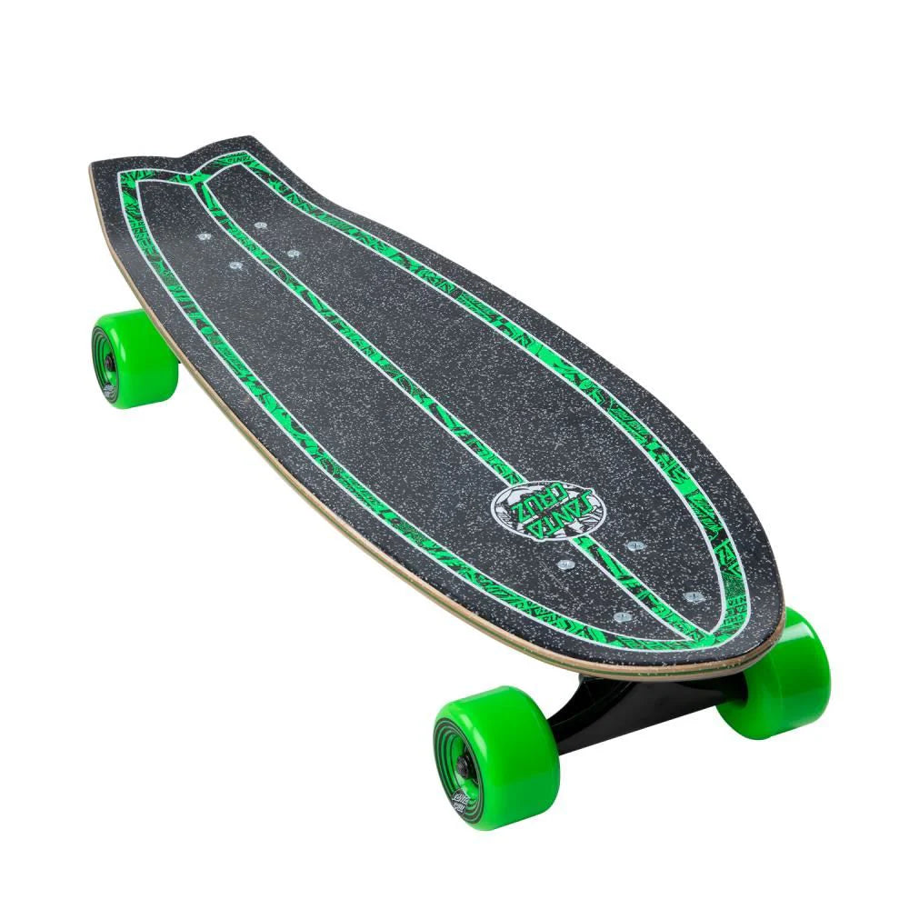 Tabla Completa "Flier Collage Dot 8.8in x 27.7in Shark Cruzer Santa Cruz"