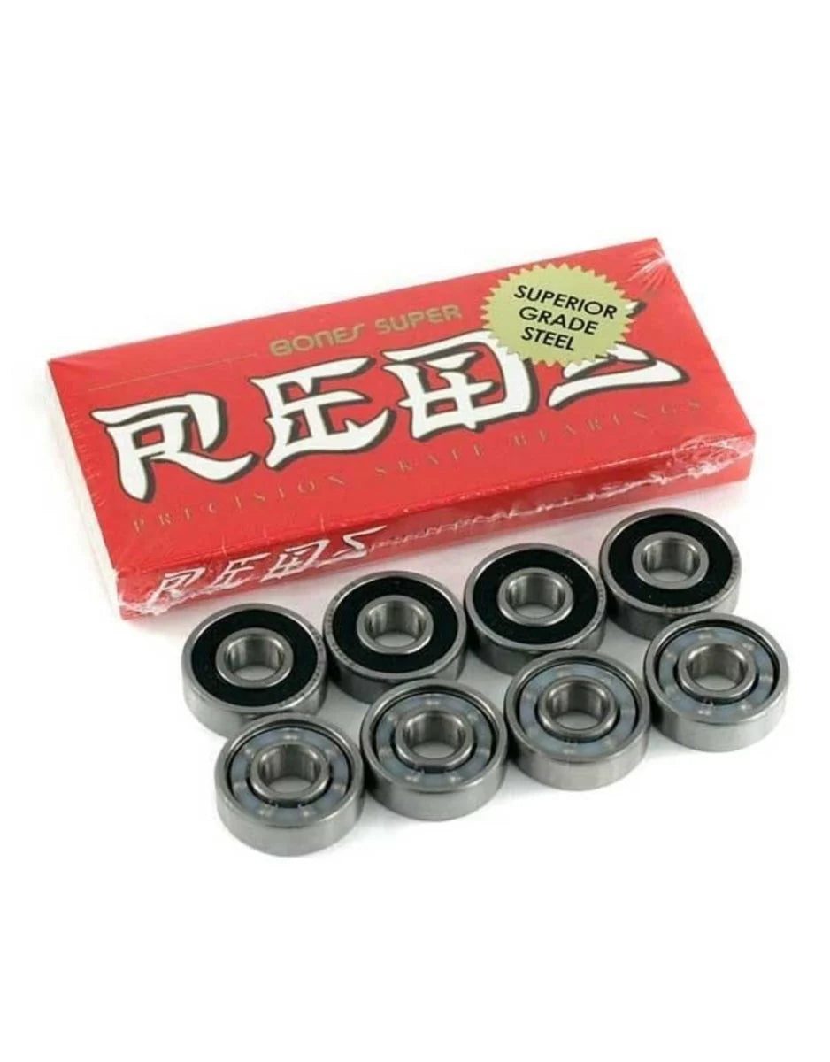 Baleros "Bones® Super REDS® Skateboard Bearings 8 pack"