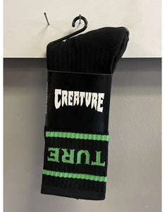 Calcetas "Burnoutz Crew Socks Black 9-11 1 Pair Mens Creature"