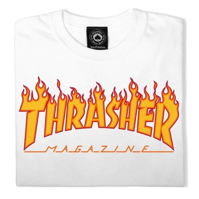 Playera "Flame Logo White T-Shirt"