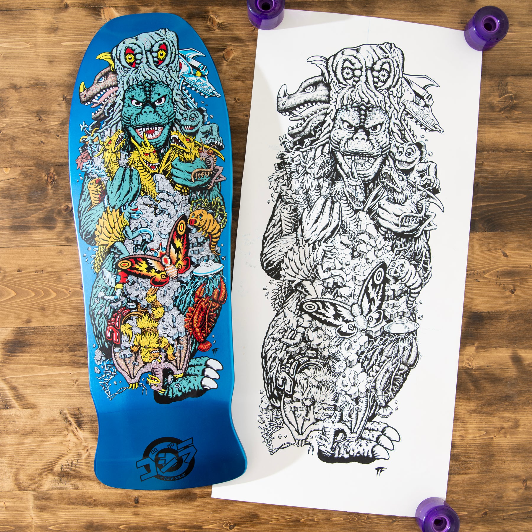 TABLA SANTA CRUZ GODZILLA KAIJU ROSKOPP 10.125 IN X 30.2 IN