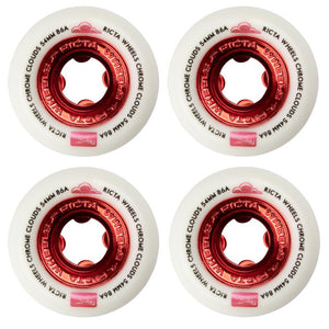 Llantas "54mm Chrome Clouds Red 86a Ricta Wheels"