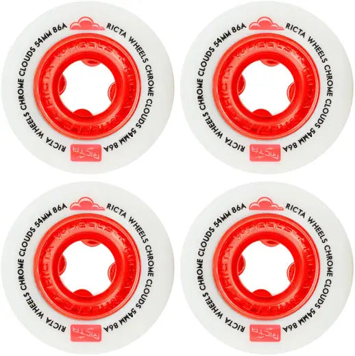 Llantas "56mm Chrome Clouds Red 86a Ricta Wheels"
