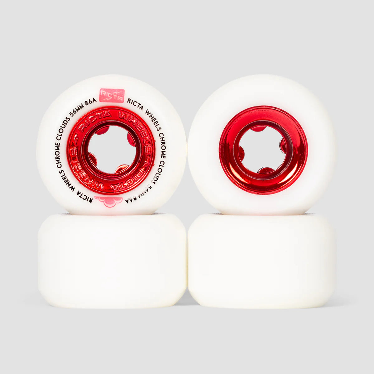 Llantas "56mm Chrome Clouds Red 86a Ricta Wheels"