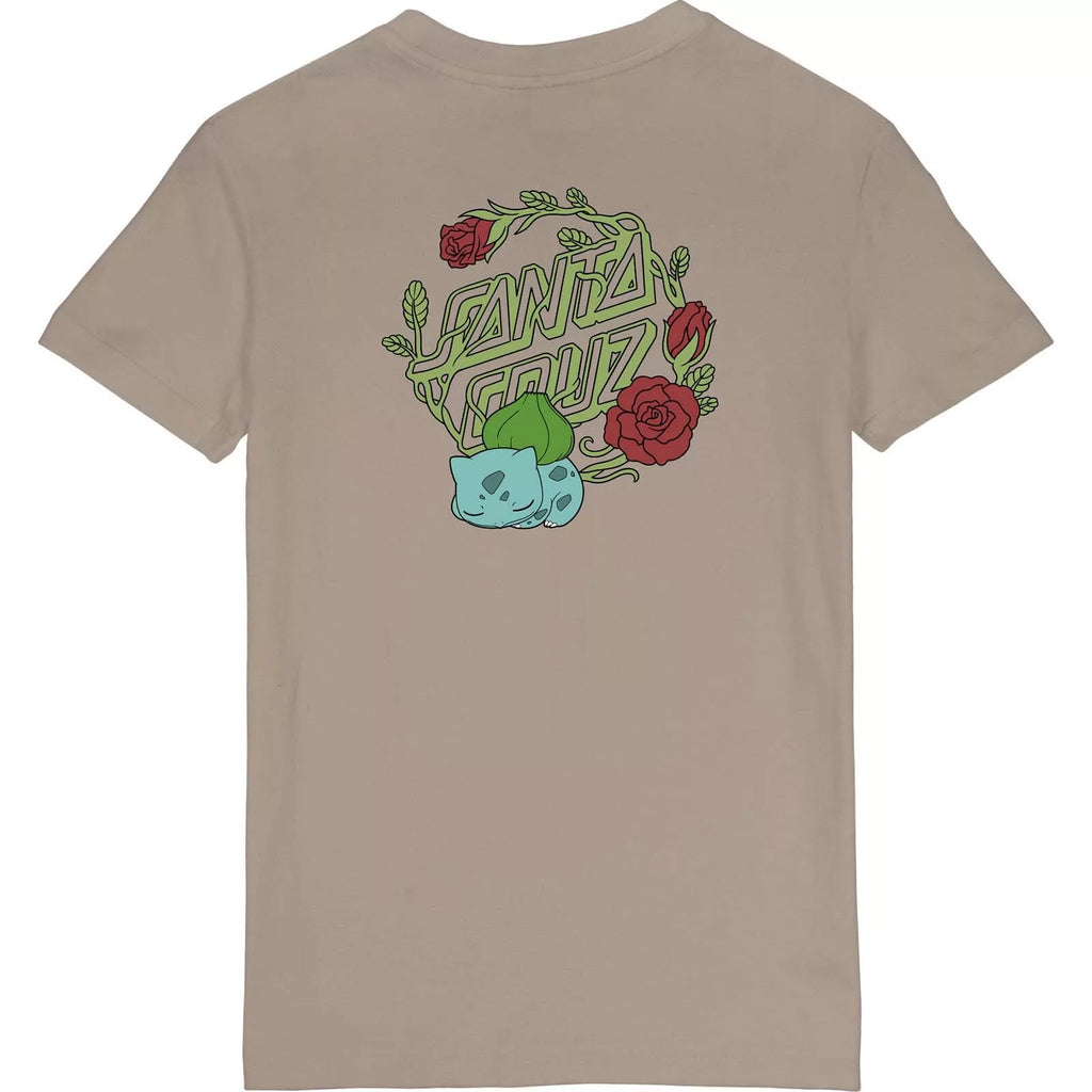 Playera "Pokémon Grass Type 1 S/S Fitted T-Shirt Warm Grey Womens Santa Cruz"