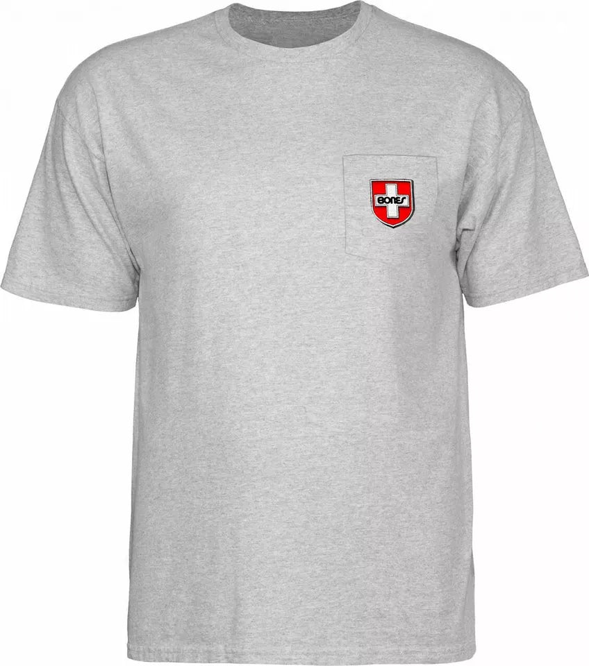 Playera "T-SH Swiss Shield Pocket Athletic Heather"