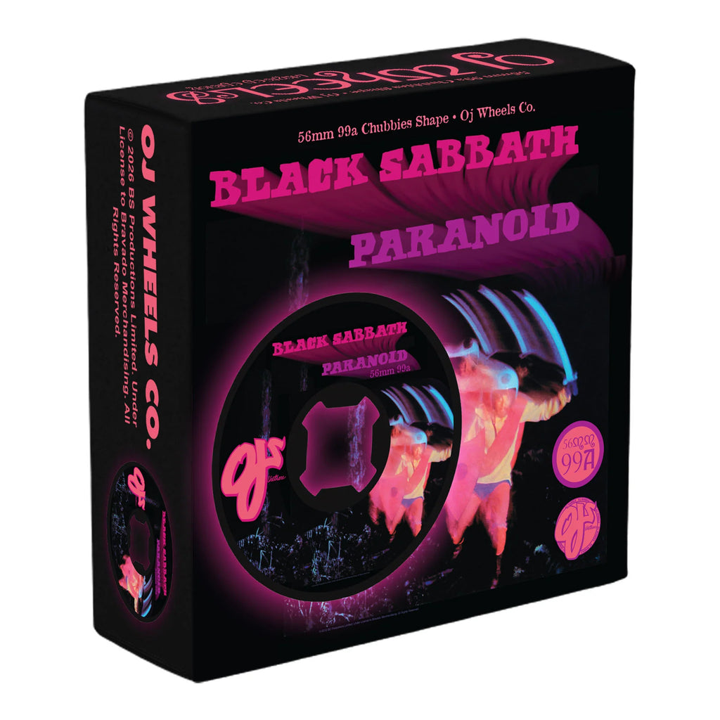 llantas 56mm Black Sabbath Paranoid Chubbies 99a OJ Skateboard Wheels